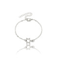 Cadena de pulseras de estrella de David para mujer, pulsera de aleación de mujer de moda simple, agente de compra de joyas con hexagrama